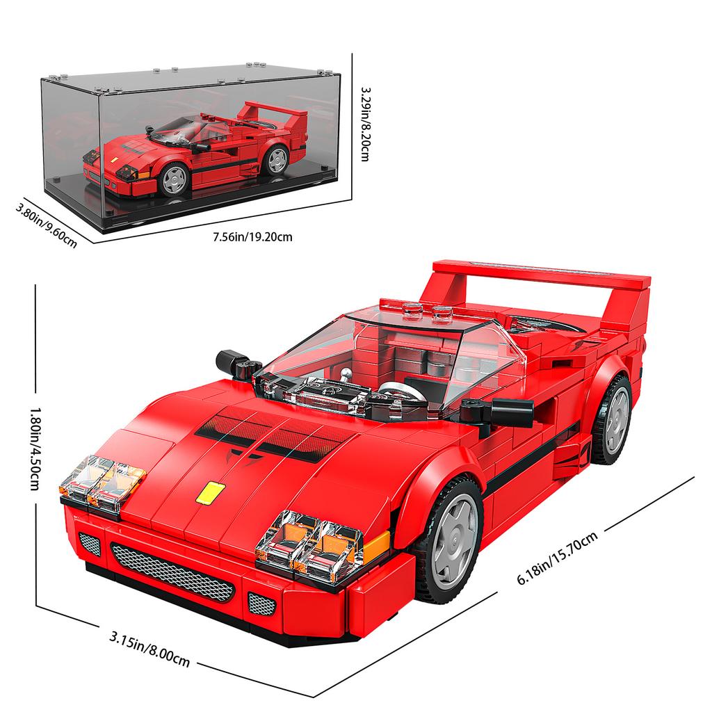 316PCS Building Blocks Sports Car Toy Model Educational Toys Compatible Others Bricks Sets With Transparent Display Box Gifts