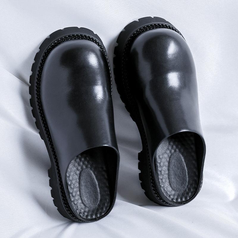 Baotou half-tray shoes men's 2025 summer new thick-soled outer wear casual matte casual shoes cool slippers 18886-R