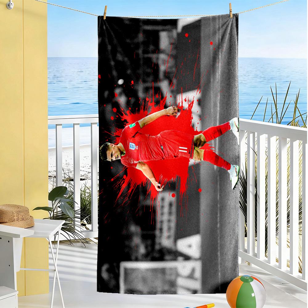 Ronaldo's Legacy Soccer Beach Towel High Absorbency & Quick-Dry Comfortable Lightweight