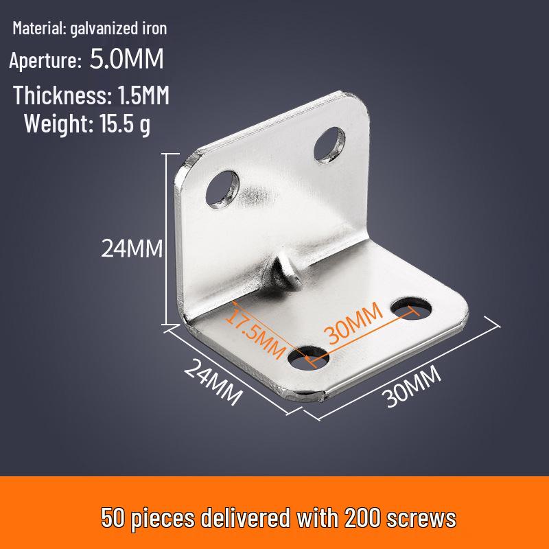 Kostenloser Versand 90° L-förmige Winkel für Holzregale, Tische, Stühle, Schränke, Kleiderschränke und Eisenstützen