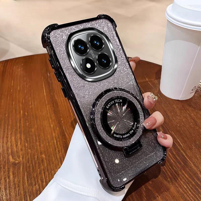 

Роскошный блестящий чехол-подставка для телефона Xiaomi Redmi Note 14 15 Pro Plus 15 15C 14C 14S 4G 5G с гальваническим покрытием, противоударная силиконовая накладка Redmi 15C 4G EU 173