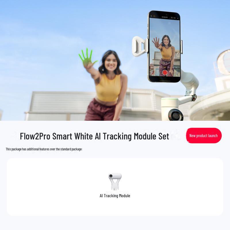 Insta360 Flow 2 Pro Handheld AI Gimbal: Intelligent 360° Phone Stabilizer with Anti-Shake Technology.