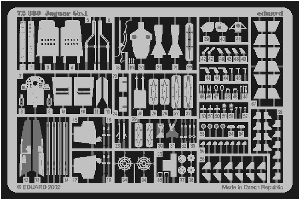 

Eduard 1/72 Jaguar GR.1 Etching Parts (for Hasegawa) Plastic Model Kits EDU72380