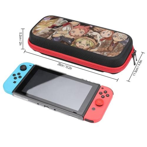 Made In Abyss Switch Case, Switch Protective Cover with Storage Bag, Hard Case for Switch, Dustproof, Dirt-Resistant, Waterproof, Shockproof, Holds 20