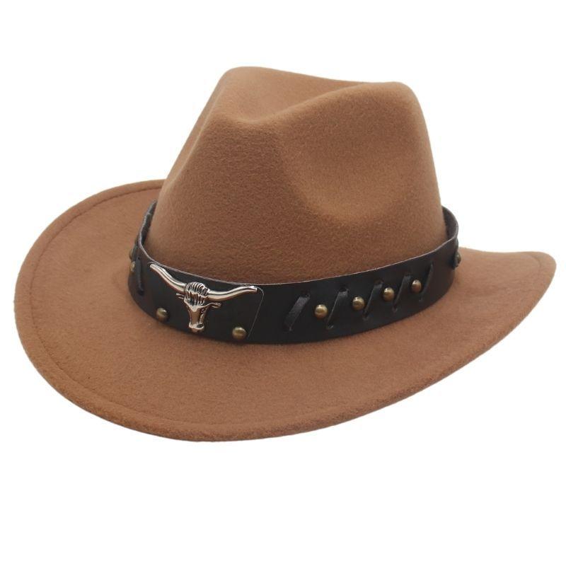 Men Women Cowboy Hat Comfortable Vintage Western Cowboy Hat Felt Fedora Hat Soft For Casual Wear Western Theme Event Outdoor