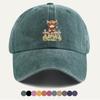 Pc Cartoon Calf Fence Print Baseball Cap Cute Animal Pattern Fashionable Individual Design Comfortable Breathable Duckbill Cap