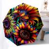 1pc Colorful Sunflower Mandala Design Umbrella with Plastic Handle,Vibrant Cartoon Pattern,Multi-functional UmbrellaPT159