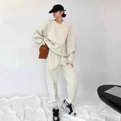 Sports Suit Women's Spring and Autumn Loose Sweater Running Suit Fashion Casual Trousers Two-piece Suit