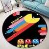 Tappeto Rotondo con Motivo Arcade Pac-Man Tappeto Morbido Tappetino Antiscivolo per Decorazione Stanza dei Giochi