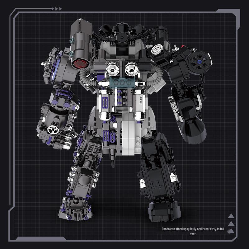 Chizao She Hardcore Industrial Style Cyberpunk Panda Robot Building Blocks Toy