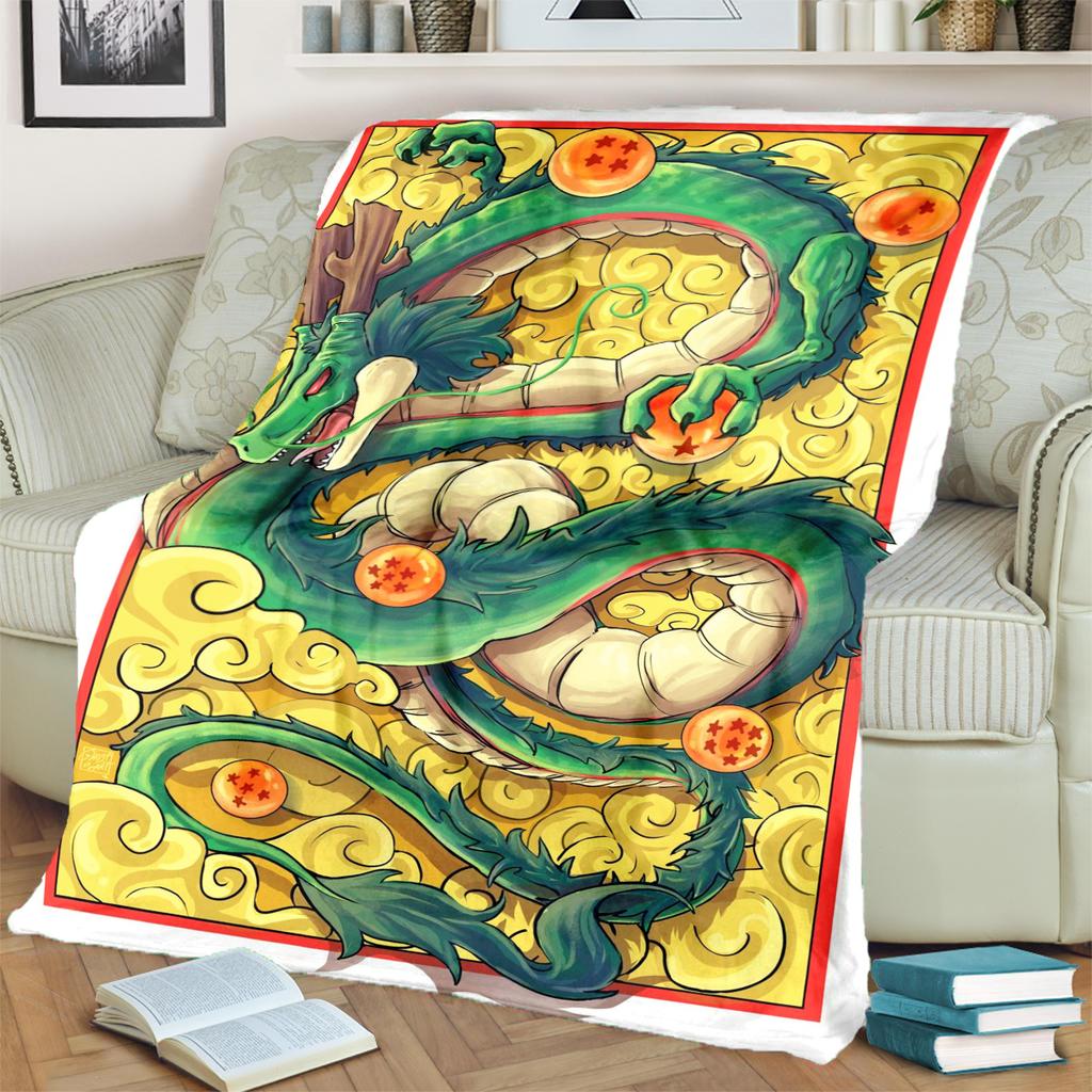 Dragon Ball! Flannel Blanket Comfortable Warm for Bedrooms, Sofas, Beds, Chairs, Picnics, Travel