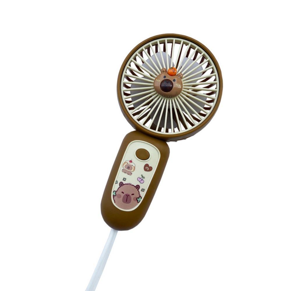 

Rechargeable Mini Fans Lightweight Small Electric Fan Outdoor Handheld Fan Student Desktop коричневый