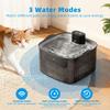 Transparent Black Large Capacity USB Powered Pet Water Fountain with flows System Cats Quiet Pump operations Easy to Design
