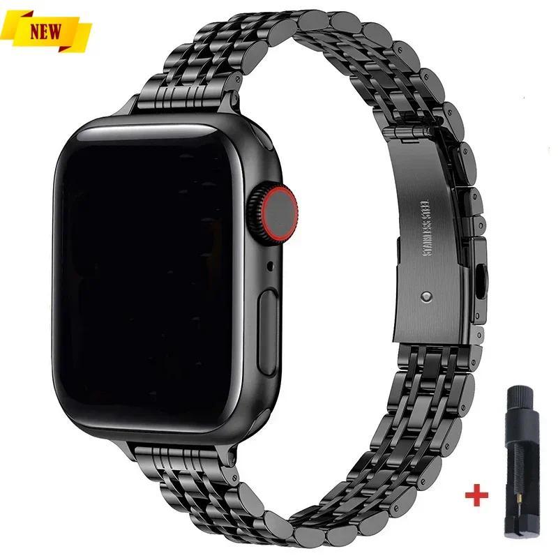 Stainless Steel Strap For Apple Watch Ultra 2 Band 49mm 42 44mm Metal Bracelet iWatch Series 10 46mm 9 8 7 6 SE 5 4 3 45mm 41mm