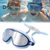 Okulary do pływania dla dzieci, okulary przeciwmgielne, z ochroną UV, szczelne, z klipsem na nos, zatyczki do uszu dla chłopców, dziewcząt, dzieci i maluchów w wieku 3-15 lat