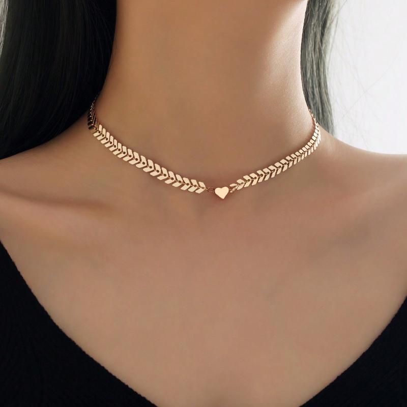 New Beads Women'S Neck Chain Pearl Choker Necklace Gold Color Goth Chocker Jewelry On The Neck Pendant