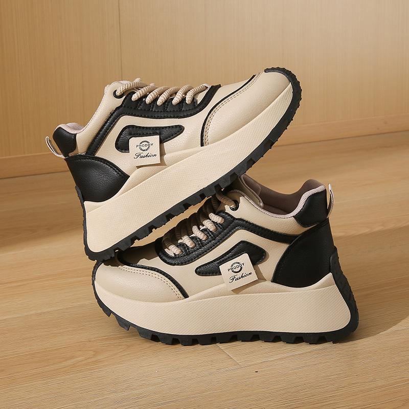 

2025 little white shoes women s high-top spring new Korean version ins female students leisure sports versatile board shoes street shot W2025 35