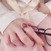 Adjustable Open Ring Women Men Vintage Red Agate Style Geometric Boho Statement Jewelry