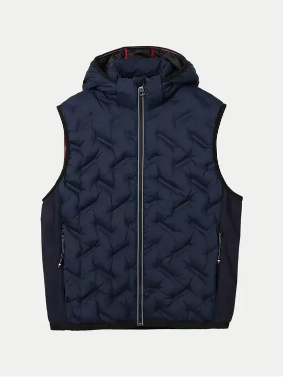 Winter Jacket Tom Tailor Hybrid Vest with Hood (1041313) Sky Captain Blue