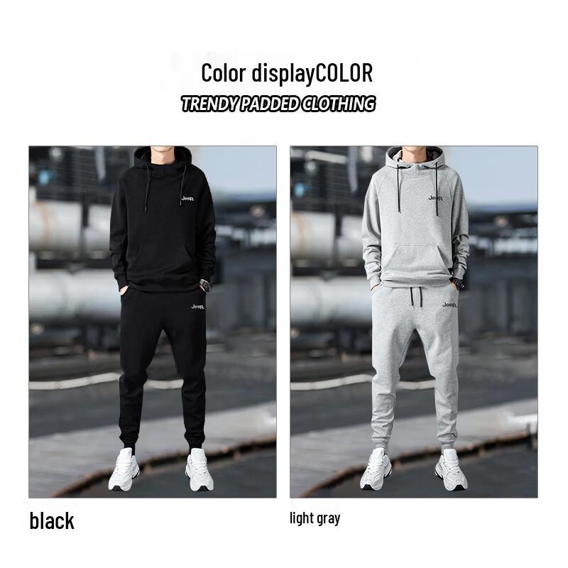 JEEP Men's Casual Hooded Two-Piece Set