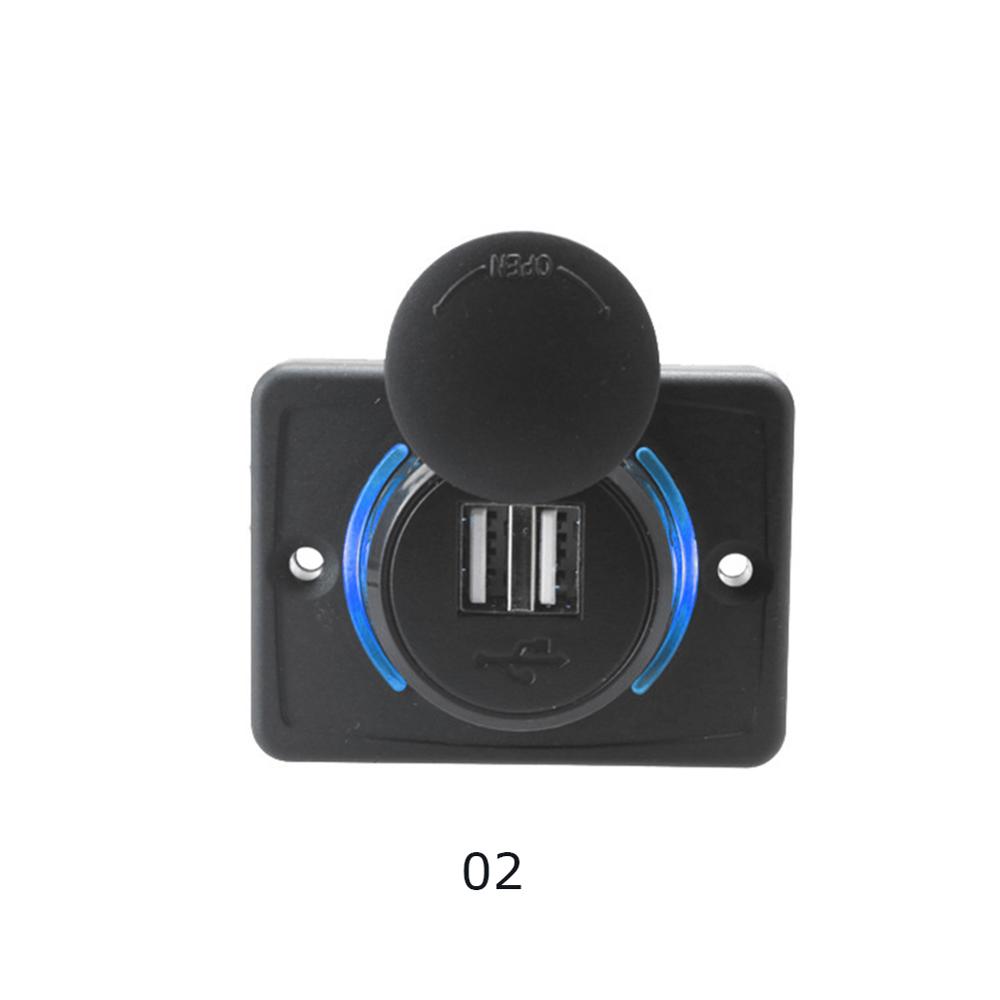 Car LED Aperture Car Charger Dual USB 3.1A 12/24V Power Adapter Outlet Universal USB Socket Plug For Car Auto Motorcycle Bus