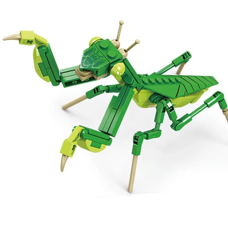 Mattoncini Creativi Modello Insetto Ape Libellula Formica Mantide Giocattoli Assemblati per Bambini Animali Interessanti Ornamenti Regali Bambini