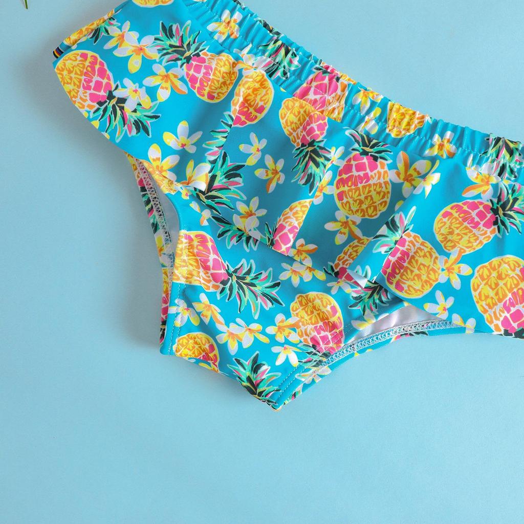 Dwuczęściowy zestaw bikini dla dziewcząt z nadrukiem ananasa