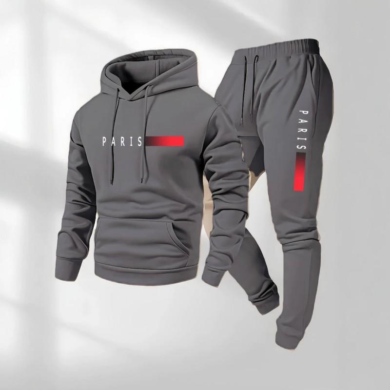Mens Hoodie Sweatpants Set Casual Sportswear Thick Fall Winter Outfit