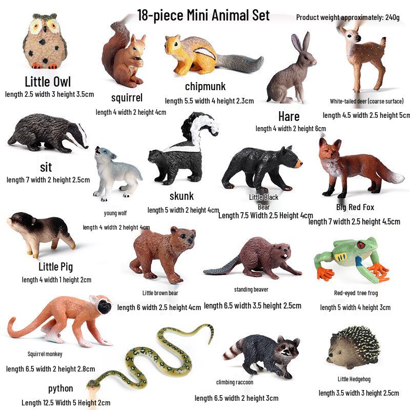 North American Forest Wildlife Model: Deer & Squirrel Cake Ornament