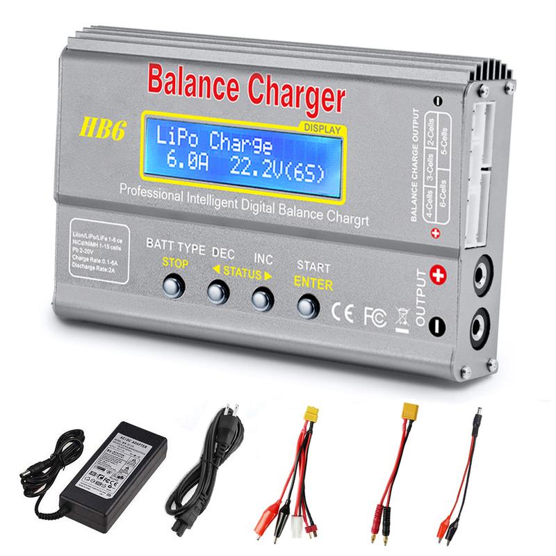 IMAX B6 80W Multi-function Battery Charger For Lipo Li-ion LiFe NiMh Ni-Cd PB XT60 Tamiya RC Balance Discharger+15V 6A Adapter