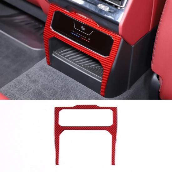 Red Carbon fiber Rear Air Vent Lower Trim Sticker For BMW 5 Series G60 i5 2024+