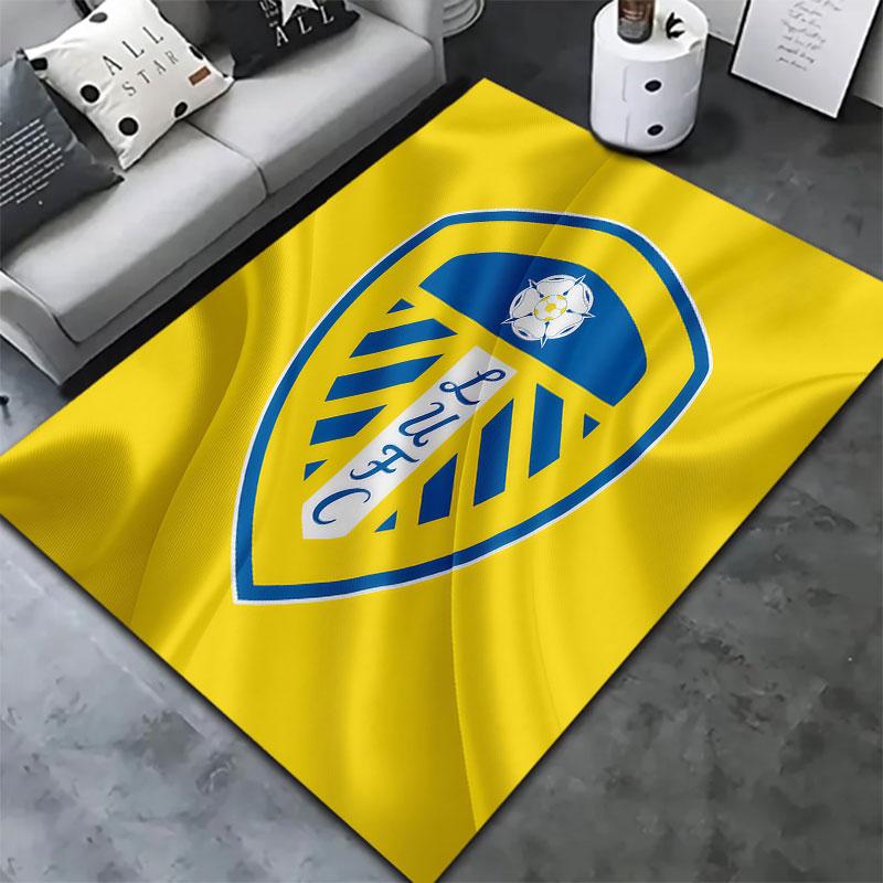 Leeds United Teppich für Wohnzimmer Schlafzimmer Zuhause Sofadekoration, Kinder Spiel rutschfeste Bodenmatte