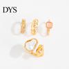 Daily Wear Rings 4Pcs Faux Baroque Pearl Toe Ring Set, Non Tarnish Open Zinc Alloy for Women, Adjustable Golden Plated Foot Jewelry Summer