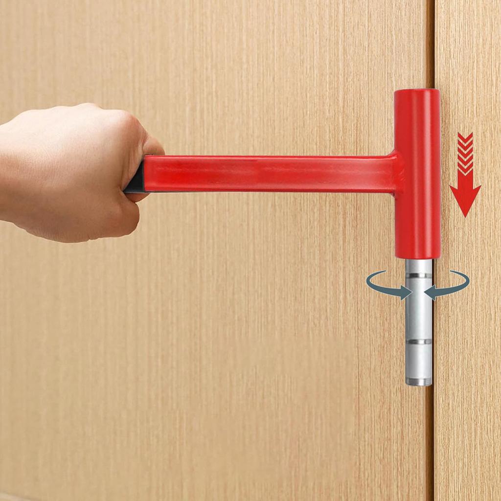 Hinge Adjustment Tool Commercial Door 0.134 Gauge Bender Wrench Carbon Steel with Rubber Long Handle