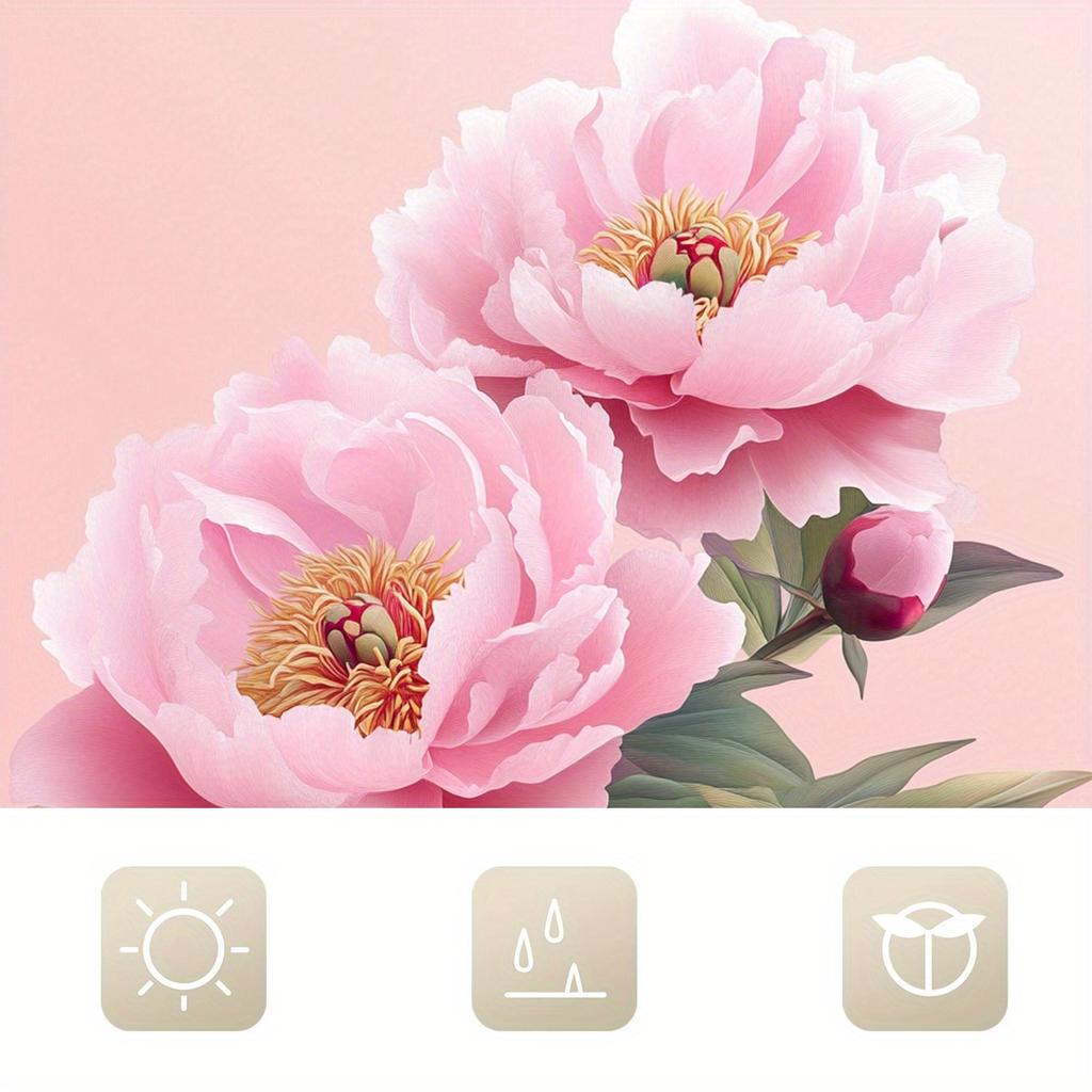 Open 1 Piece Beautiful Camellia Theme Digital Printed Shower Curtain, Polyester Fabric Shower Curtain, Bathroom Accessories