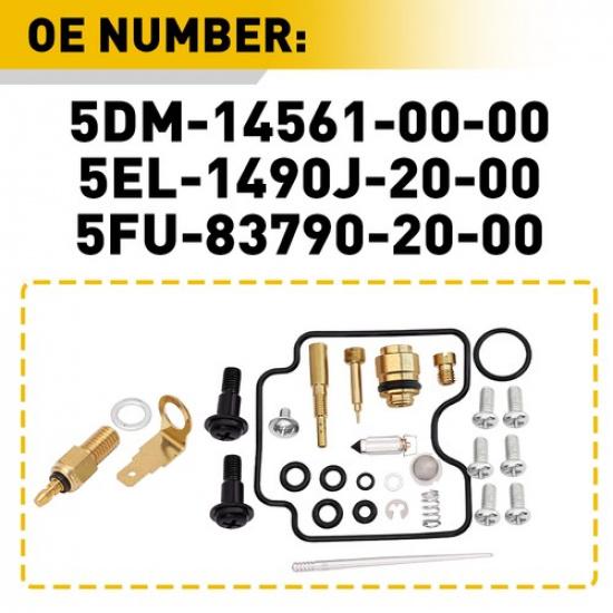 For 1999-2009 Yamaha V-Star 1100 XVS1100 Carburetor Rebuild Kit Oring Heater New