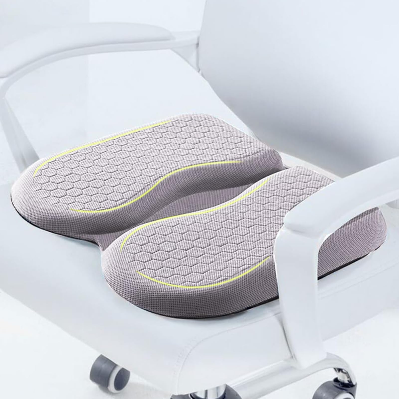 

TaiBest Newest Gel Extra Seat Cushion with Honeycomb Pressure Perfect for Respect for the Aged Working from or Chair Cushion, Large, Structure, серый