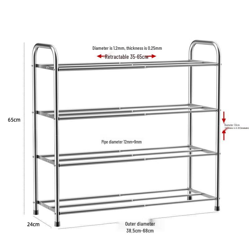 Simple Stainless Steel Shoe Rack