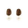 Retro Silver Needle Stud Earrings: Exaggerated Leopard Print with Pearl, European & American Hong Kong Style, Light Luxury Flocked Design