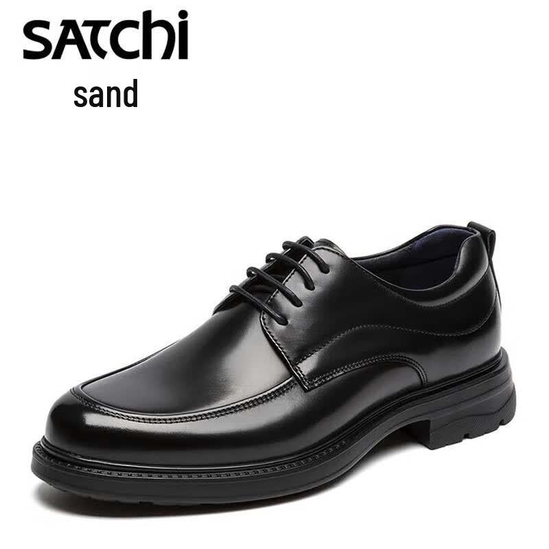 SATCHI Men s Breathable Round Toe Business Dress Shoes 38 чёрный