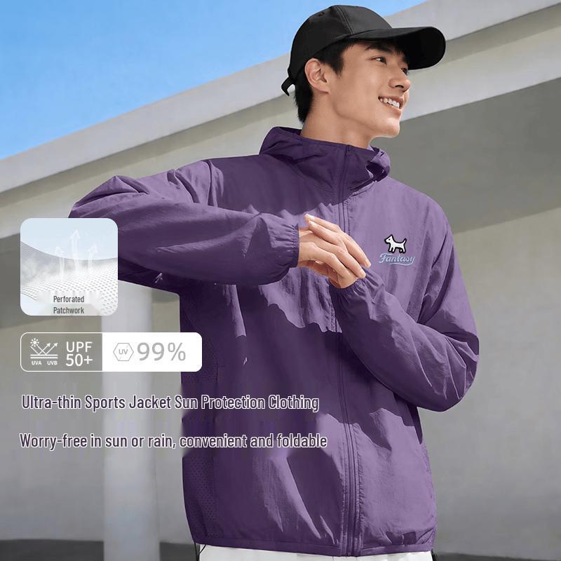 XueZhongFei Men s 2026 Summer Sun Protection Hooded Jacket M