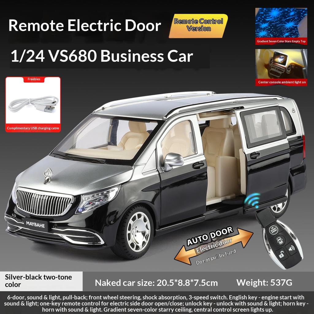 1/24 Scale VS680 Alloy Die-cast Car Model with Remote Control Simulation Sound Light Tire Steering Boyfriend Gift