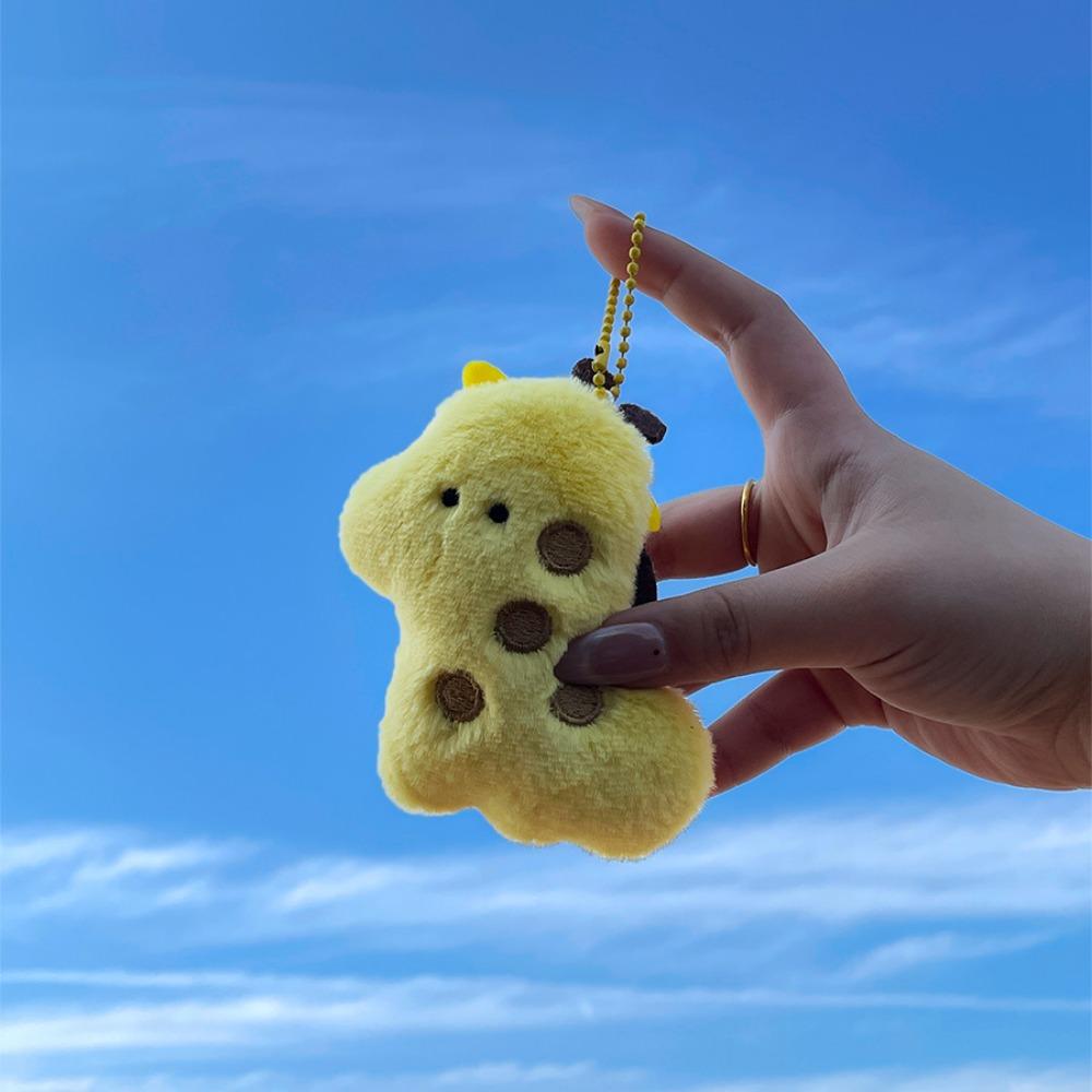 Cartoon Beanie Eyes Animal Pendant Soft Cartoon Bag Charms Creative Plush Doll Key Chain  Kids