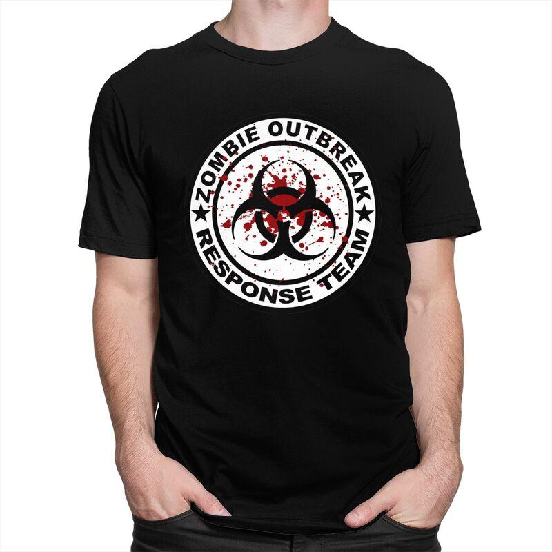 Custom Zombie Outbreak Response Team T Shirts for Men 100 Cotton Tees Tshirts ShortSleeve Tshirt Clothing