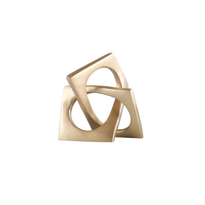 Modern Geometric Metal Decor Minimalist Electroplated Accent Living Room Office Cabinet