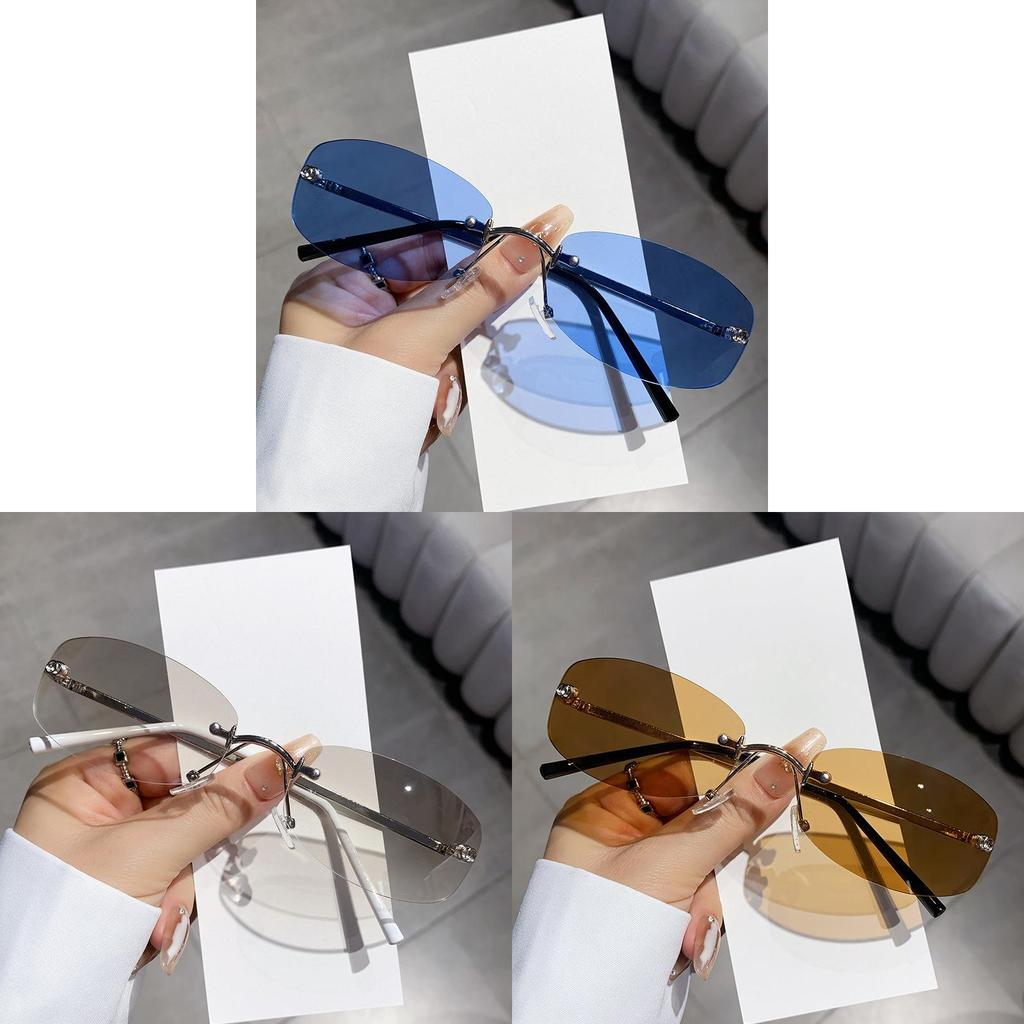 Y2k Blue Square Sunglasses With Uv400 Protection For Fashion Streetwear