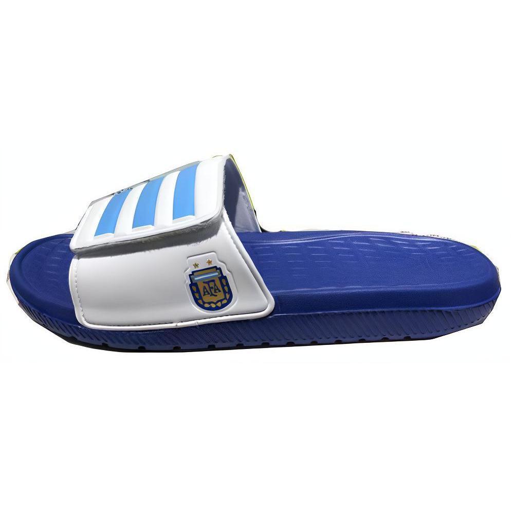 Adidas Velcro Blue White Slippers `Blue