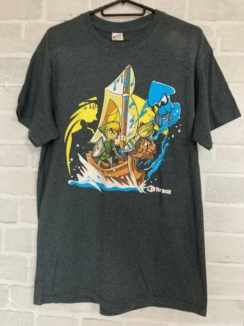 

GILDAN Legend of Zelda 1UP BOX Limited Edition Gray Cotton T-Shirt M 2XL