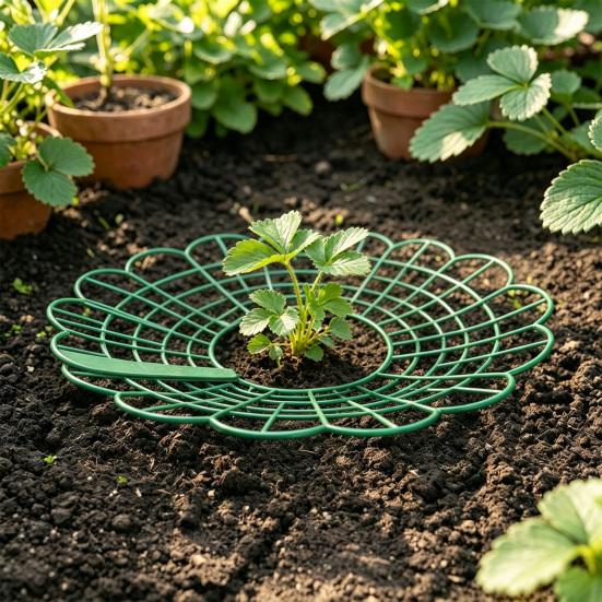 Strawberry Plant Support Stand, Plastic Strawberry Growing Rack with 3 Legs, Easy to Assemble, Strawberry Growing Frame for Keeping Fruit Elevated