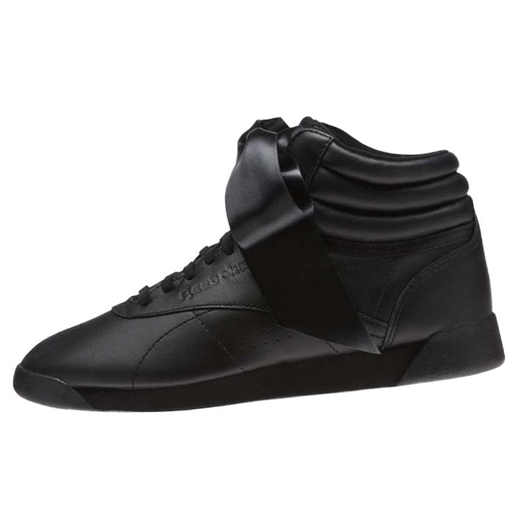 Reebok Freestyle Hi Satin Bow Women Sneakers Black Skull-Grey CM8904